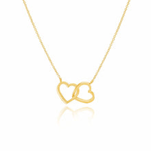 Load image into Gallery viewer, Golden Double Heart Necklace