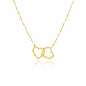 Golden Double Heart Necklace